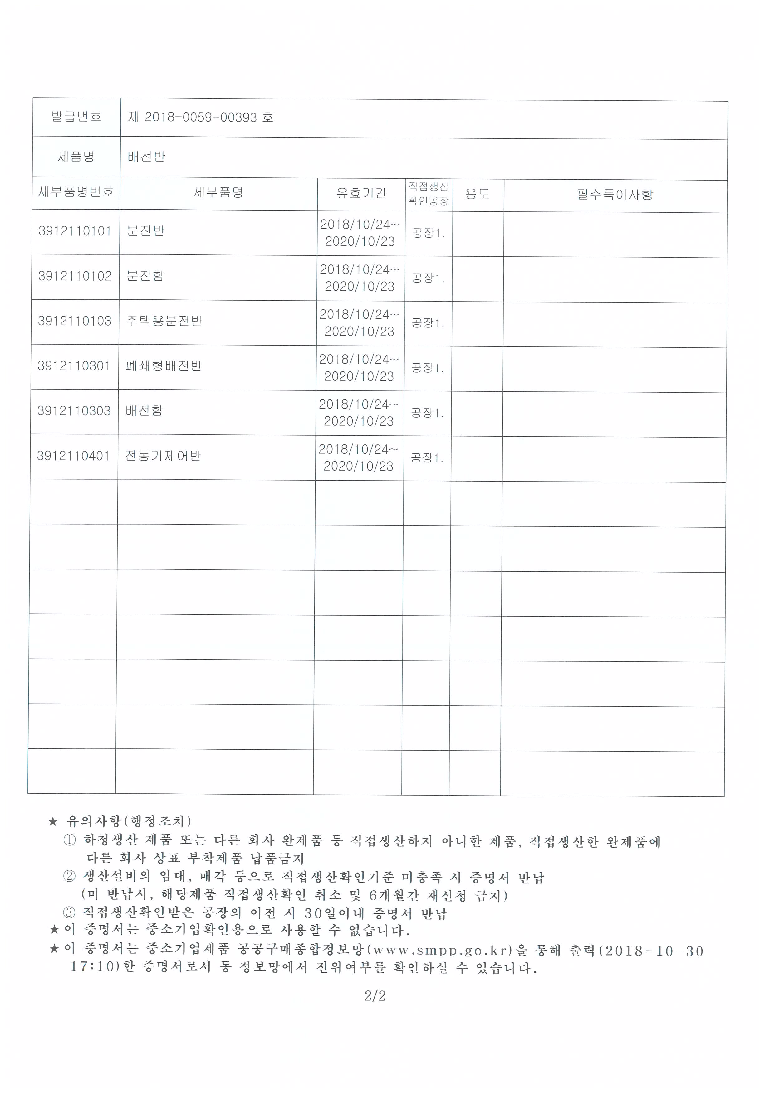 Direct production certificate2 [첨부 이미지1]